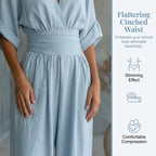 Women's Loose-Fit High-Waisted Jumpsuit with a V-Neck