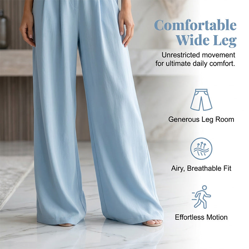 Women's Loose-Fit High-Waisted Jumpsuit with a V-Neck