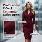 💖Elegant Stand Collar V-Neck Bodycon Dress