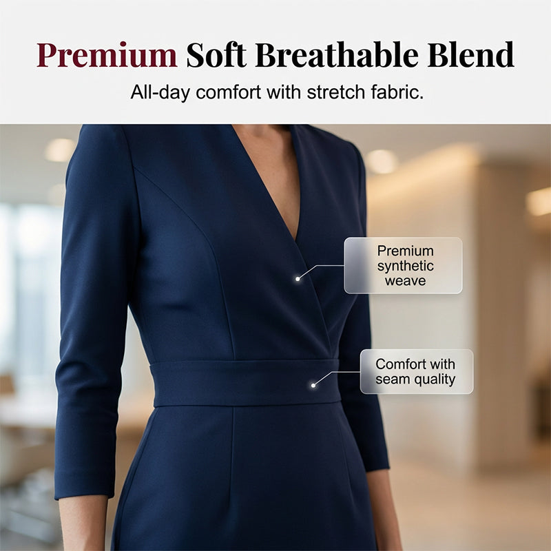 💖Elegant Stand Collar V-Neck Bodycon Dress