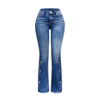 Women’s High-Waisted Washed Flare Jeans