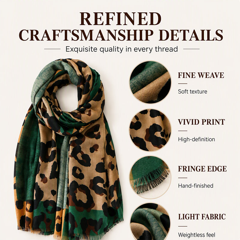 Sienna™ | Elegant Leopard Print Scarf 🧣